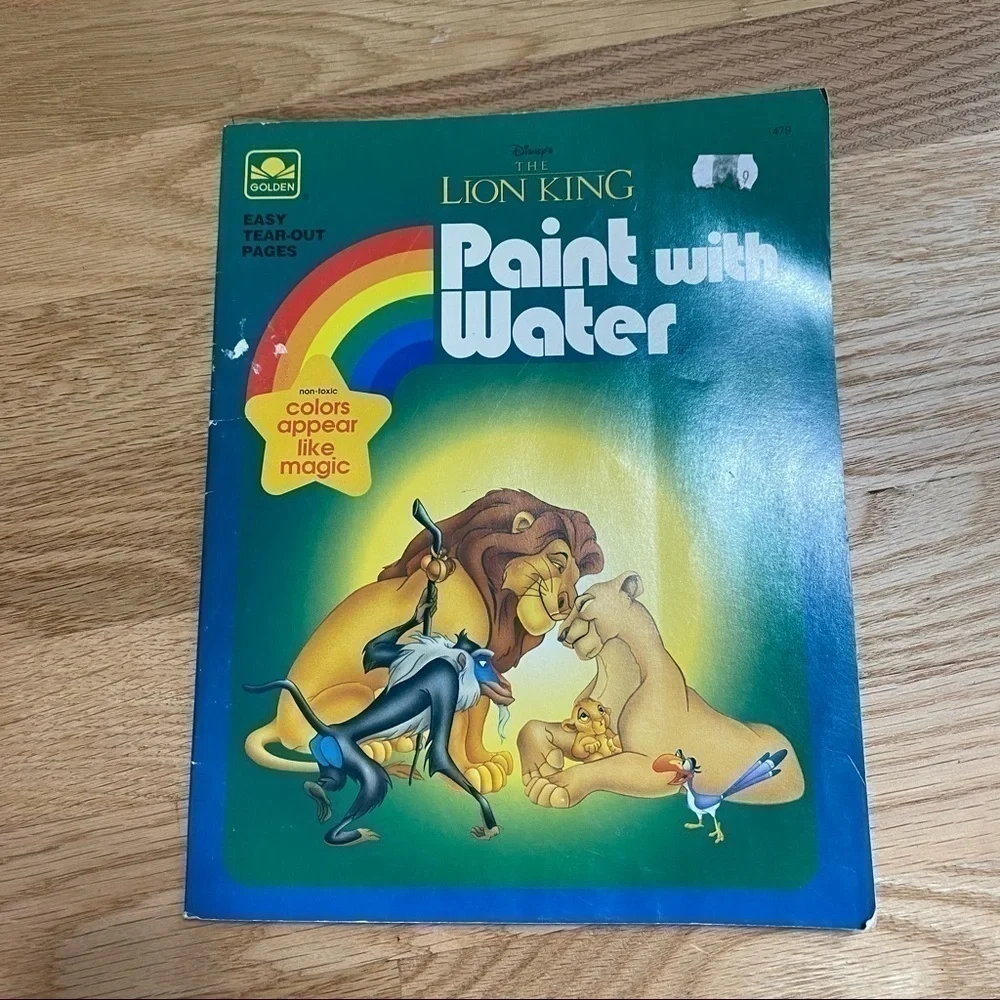 Disney Lion King Paint with Water Book NEW Activity Vintage 90s Colorful